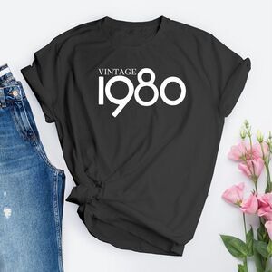 Vintage1980 Soft Graphic Tee Shirt